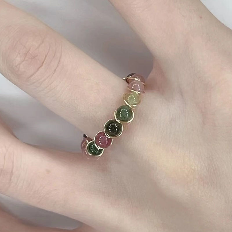 Handmade Bohemian 7 Chakra Crystal Stone Bead Ring