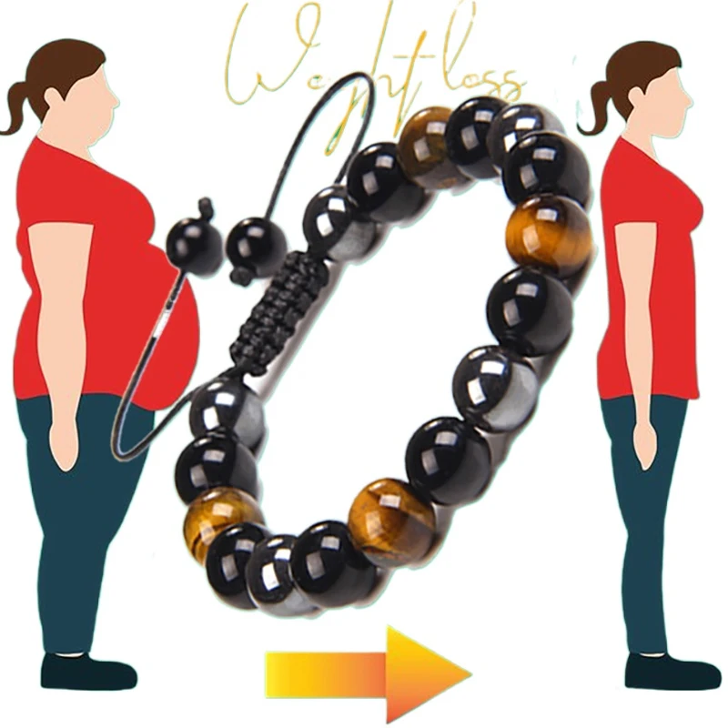 Obsidian Hematite Tiger Eye Bead Bracelet Set