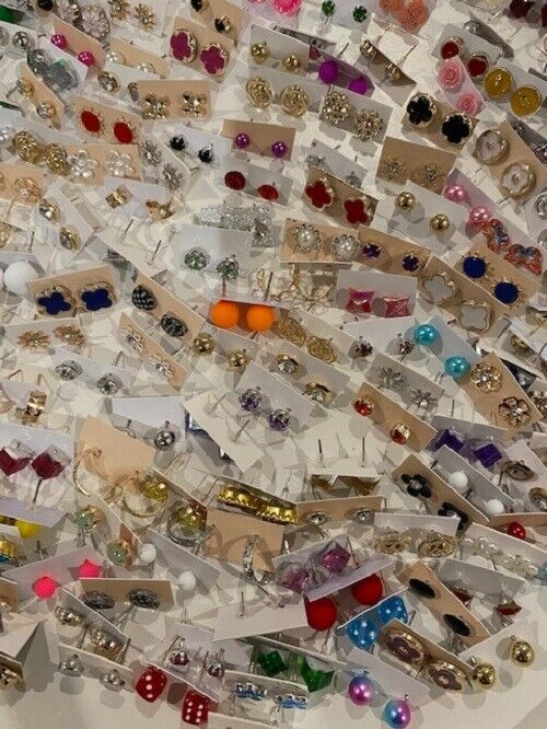 50 Handmade Stud Earrings Lot from US Seller