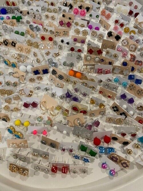 50 Handmade Stud Earrings Lot from US Seller