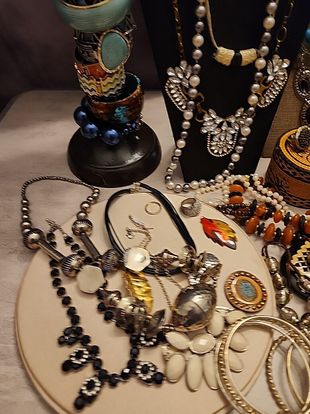 1/2 lb Handmade Costume Fashion Jewelry - Vintage to Modern