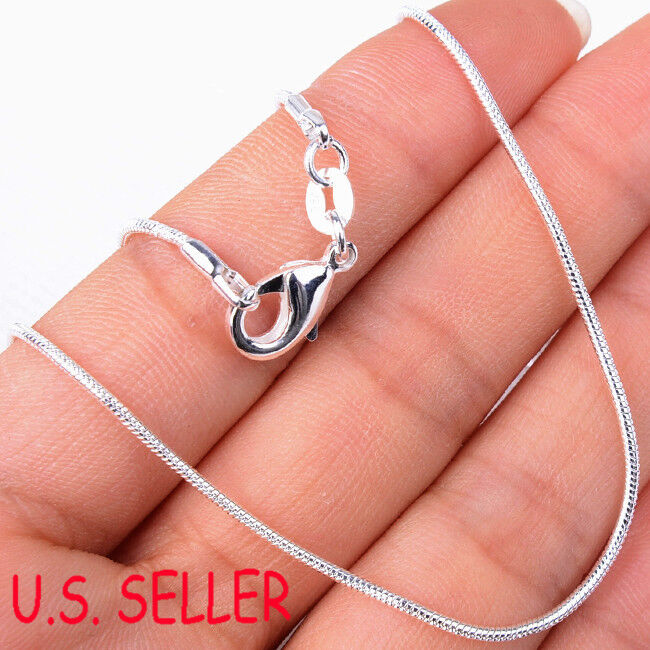 925 Sterling Silver Italian Snake Chain Necklace, Tarnish-Resist
