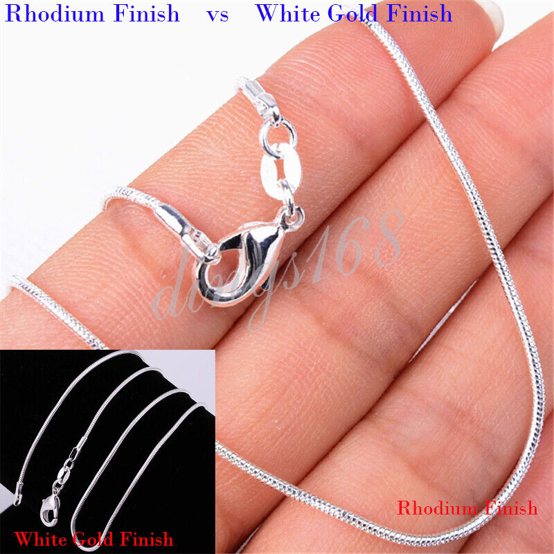 925 Sterling Silver Italian Snake Chain Necklace, Tarnish-Resist