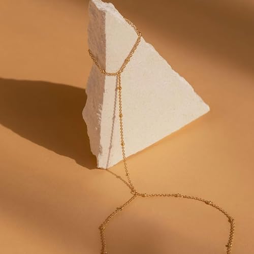 42k Gold Hand Chain Bracelet Set - Trendy Jewelry Gift