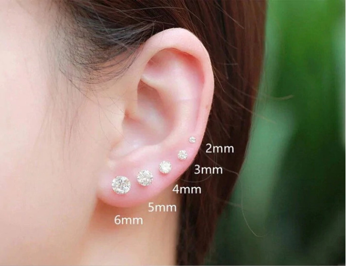 CZ Earrings: Classic Sterling Silver Round Jewelry