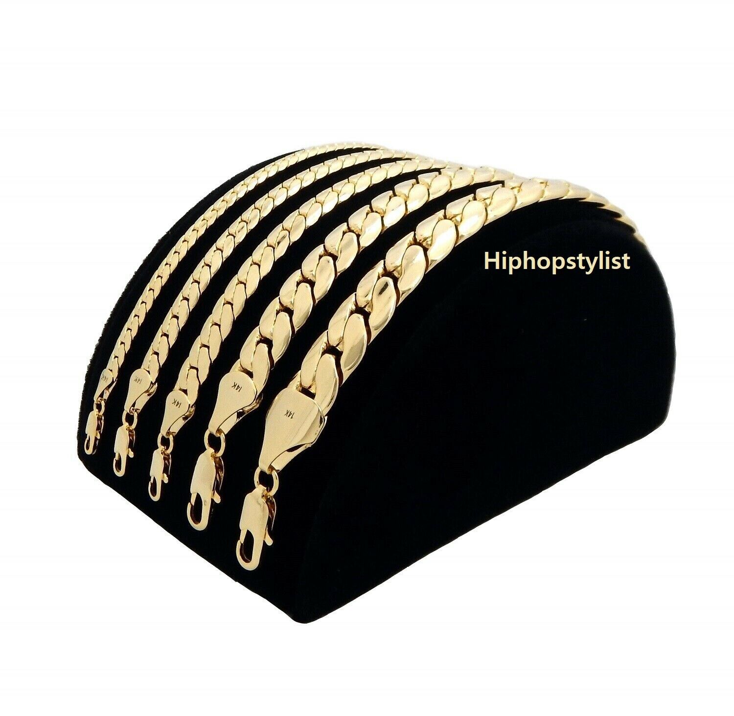 14K Gold Plated Miami Cuban Link Jewelry Set