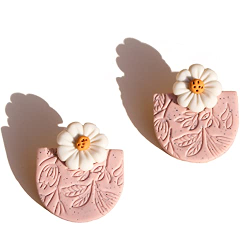 Boho Polymer Clay Flower Earrings by Lavy Chsia
