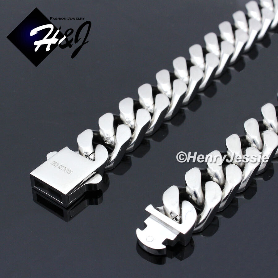 Men's Stainless Steel Miami Cuban Curb Chain Necklace