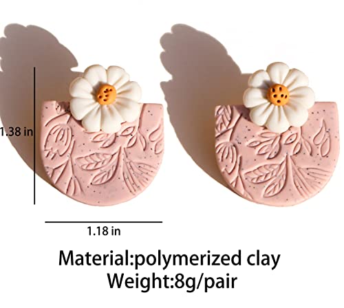 Boho Polymer Clay Flower Earrings by Lavy Chsia