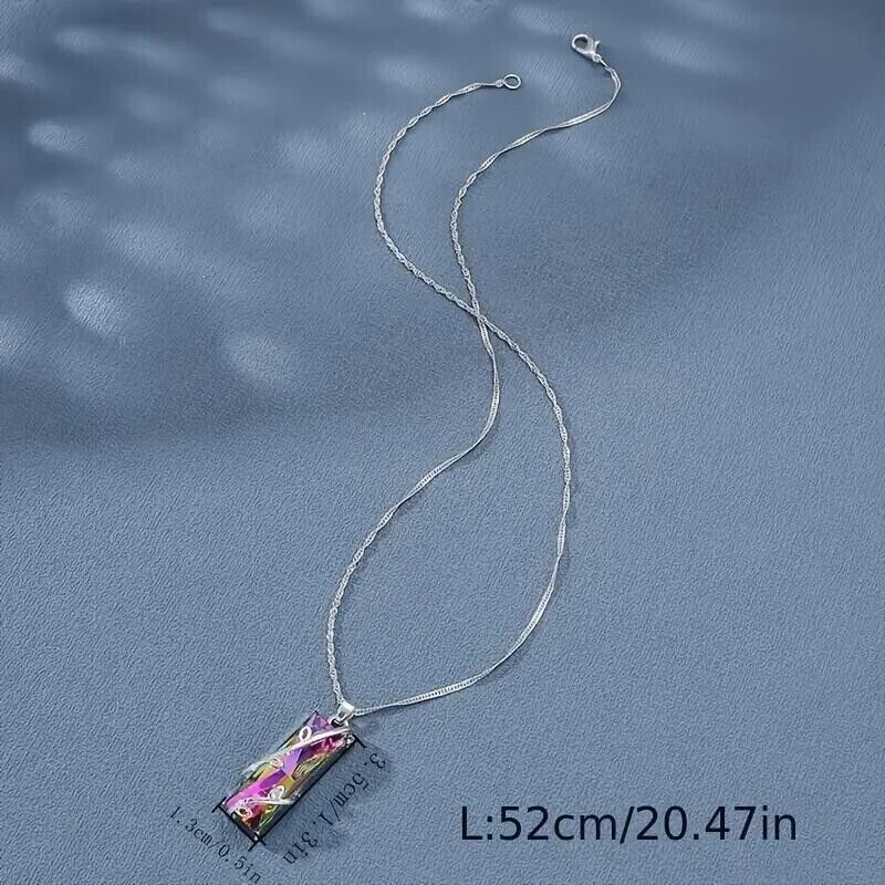 Colorful Crystal Branch Pendant Necklace - Handmade Fashion Jewelry