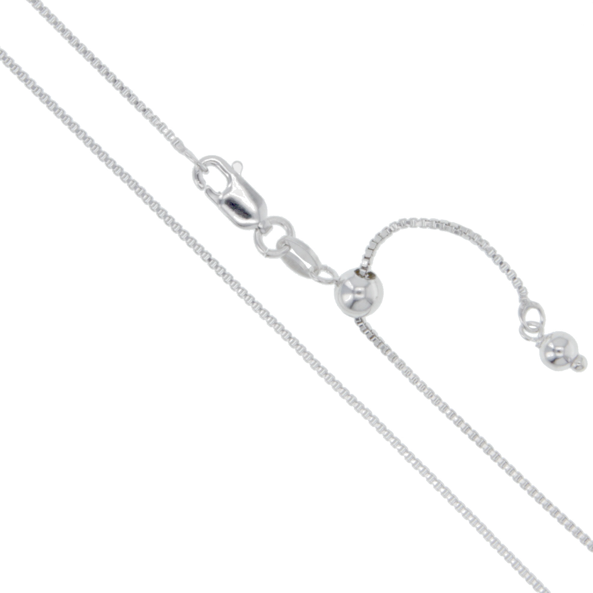 Classic 925 Italy Sterling Silver Box Chain Necklace