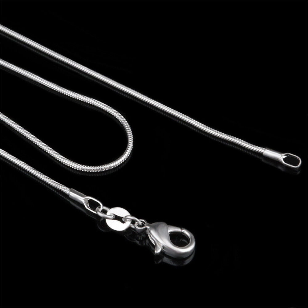 10PCS Wholesale 1mm Snake Chain Necklace Sterling Silver