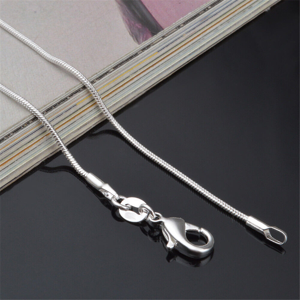 10PCS Wholesale 1mm Snake Chain Necklace Sterling Silver