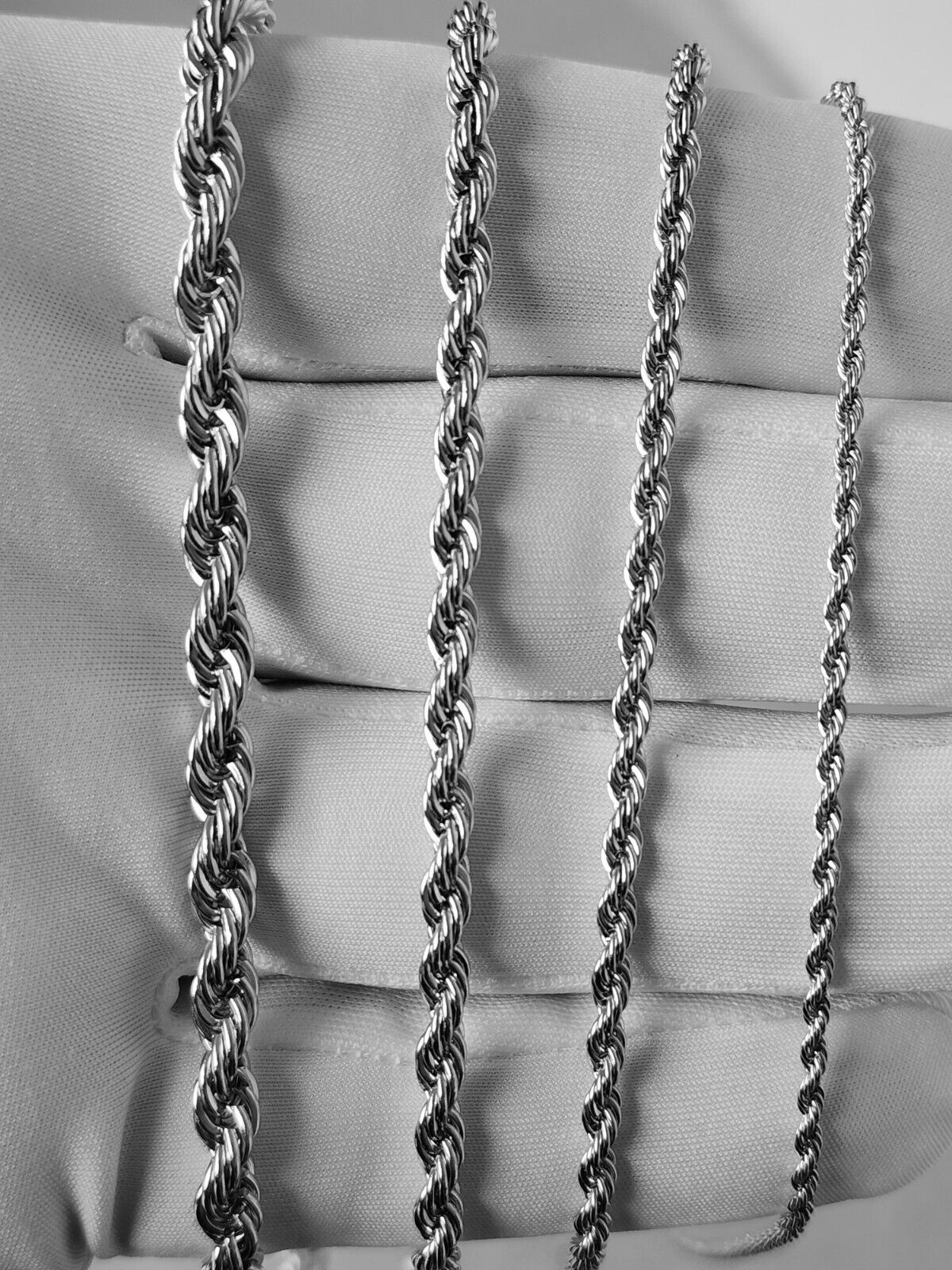 Stainless Steel Rope Chain 2-5mm Hip Hop Unisex