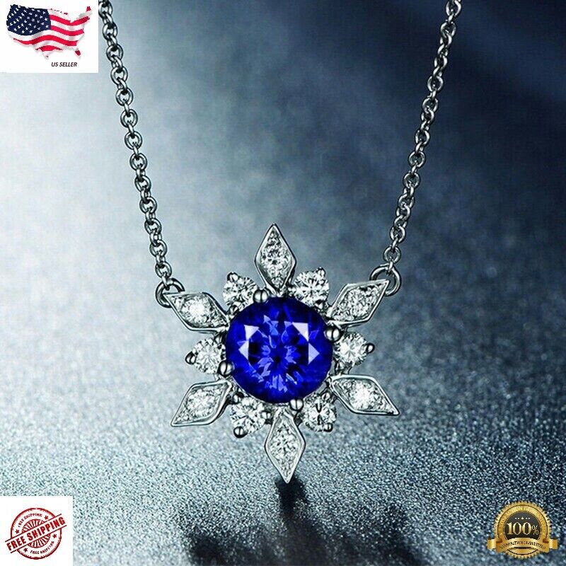 Zircon Pendant Necklace - Handmade Silver Wedding Jewelry