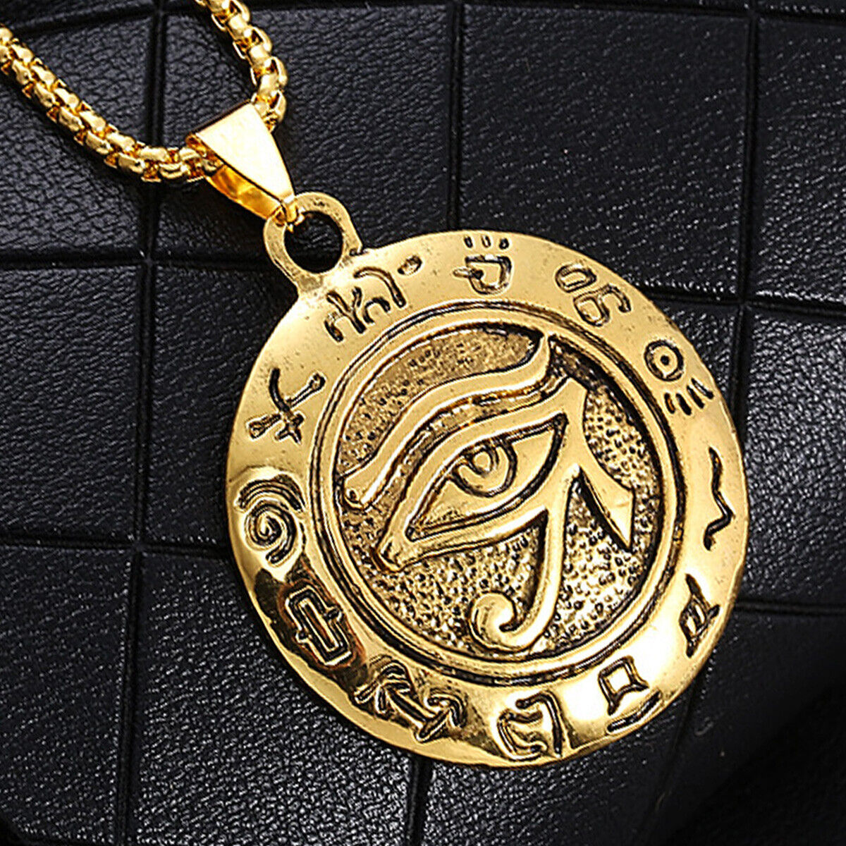 Stainless Steel Egyptian Pharaoh Eye of Horus Pendant