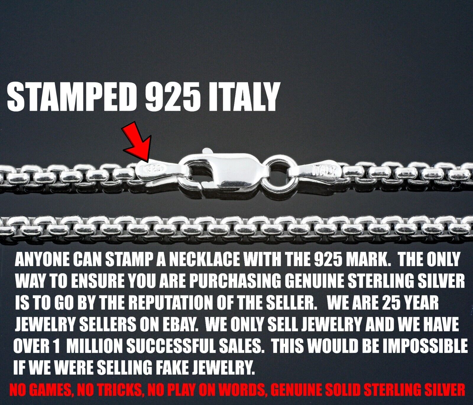 925 Sterling Silver Round Box Chain Necklace