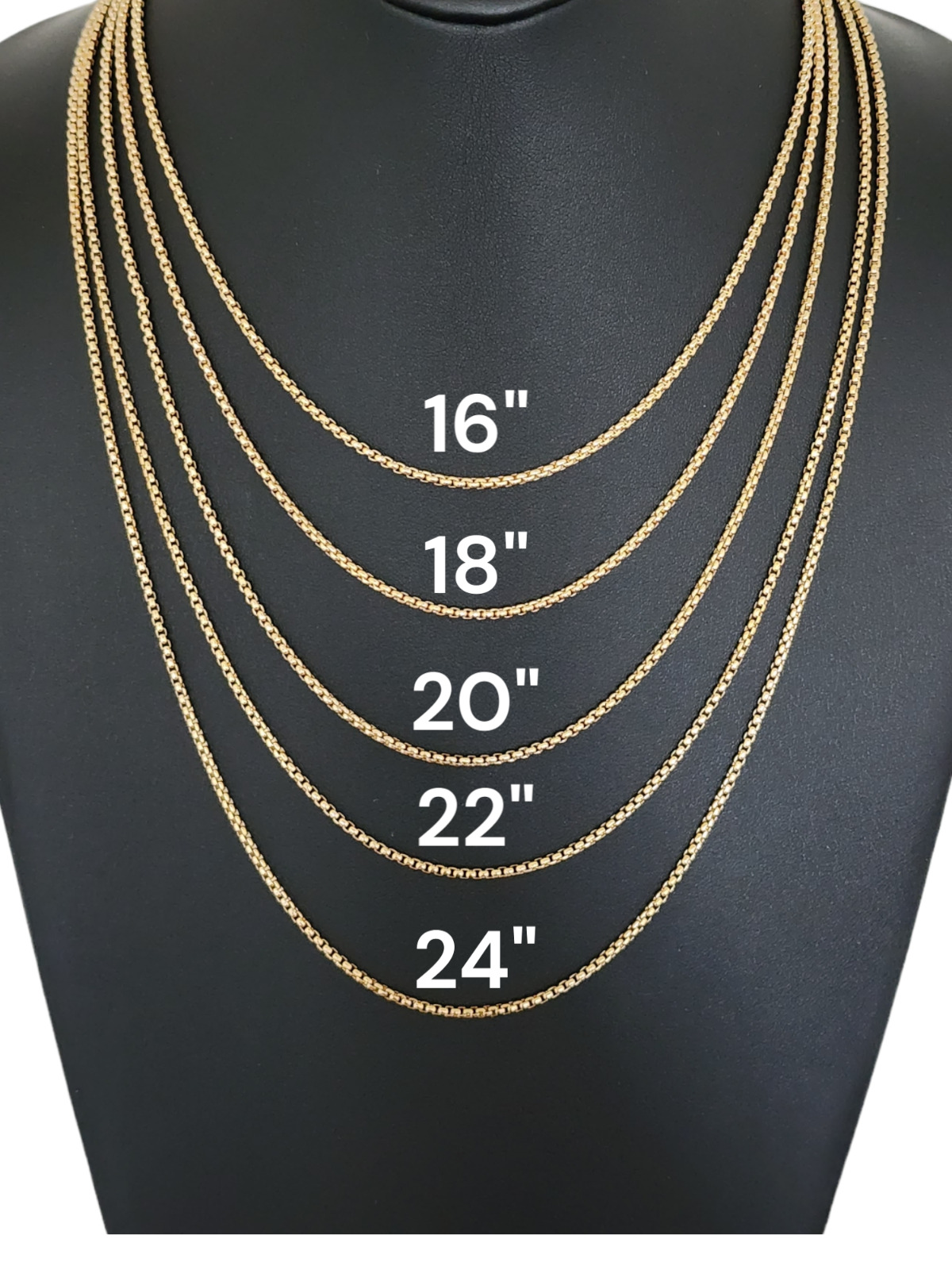 Gold Plated Box Chain Necklace - Unisex Handmade Jewelry