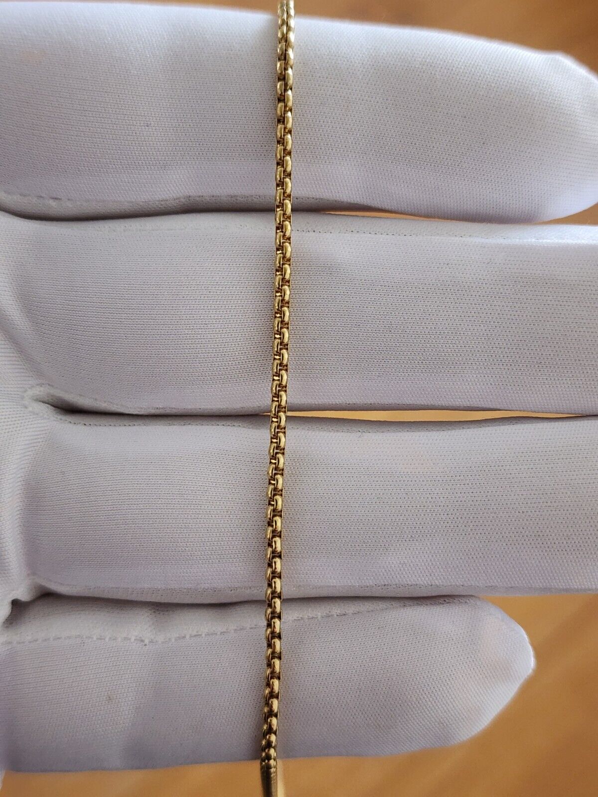 Gold Plated Box Chain Necklace - Unisex Handmade Jewelry