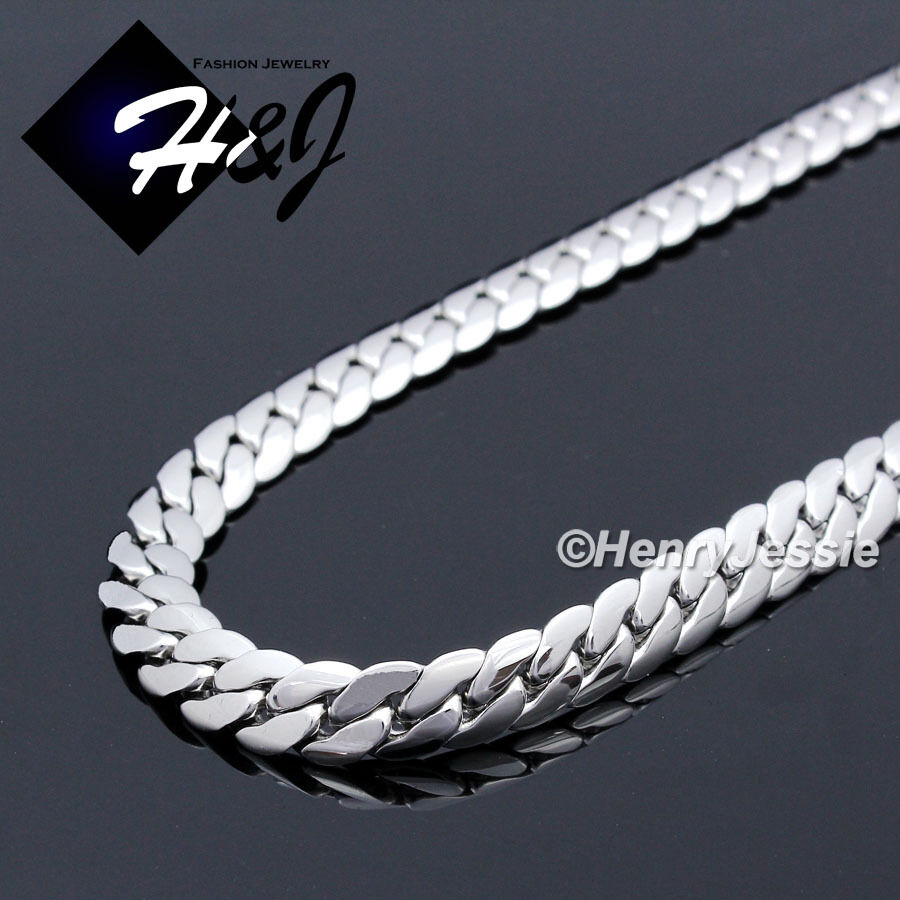 Men's Handmade Stainless Steel Miami Cuban Chain Necklace