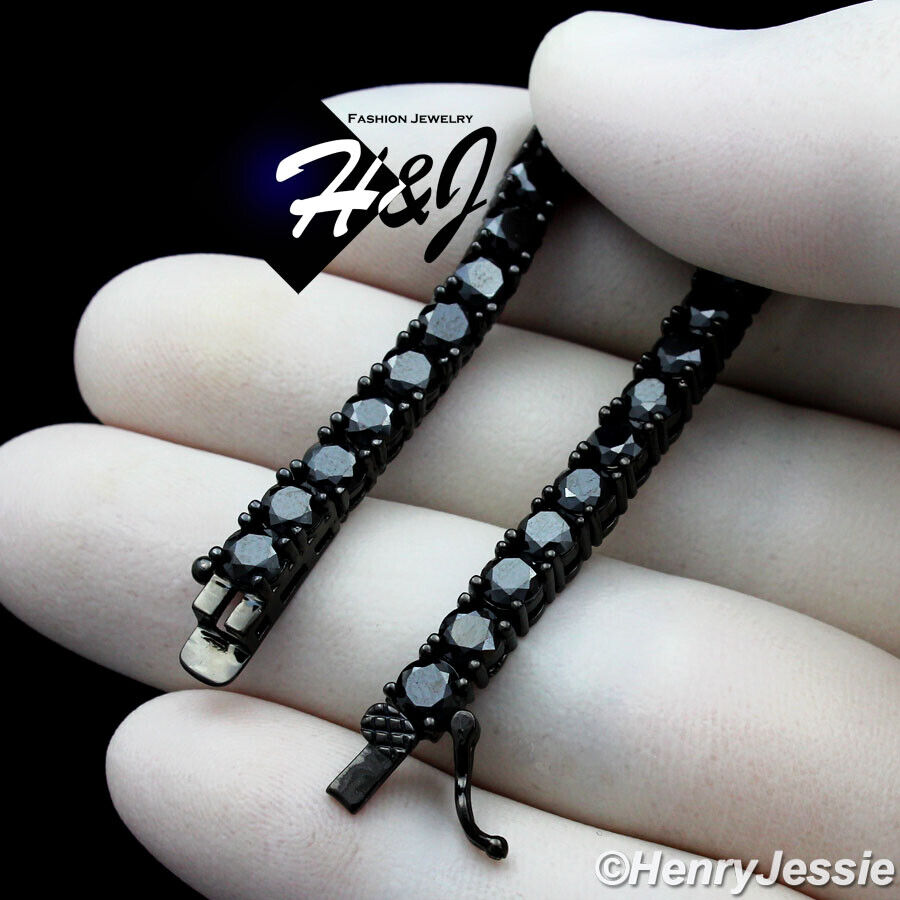 14K Black Gold Plated Icy Bling CZ Chain