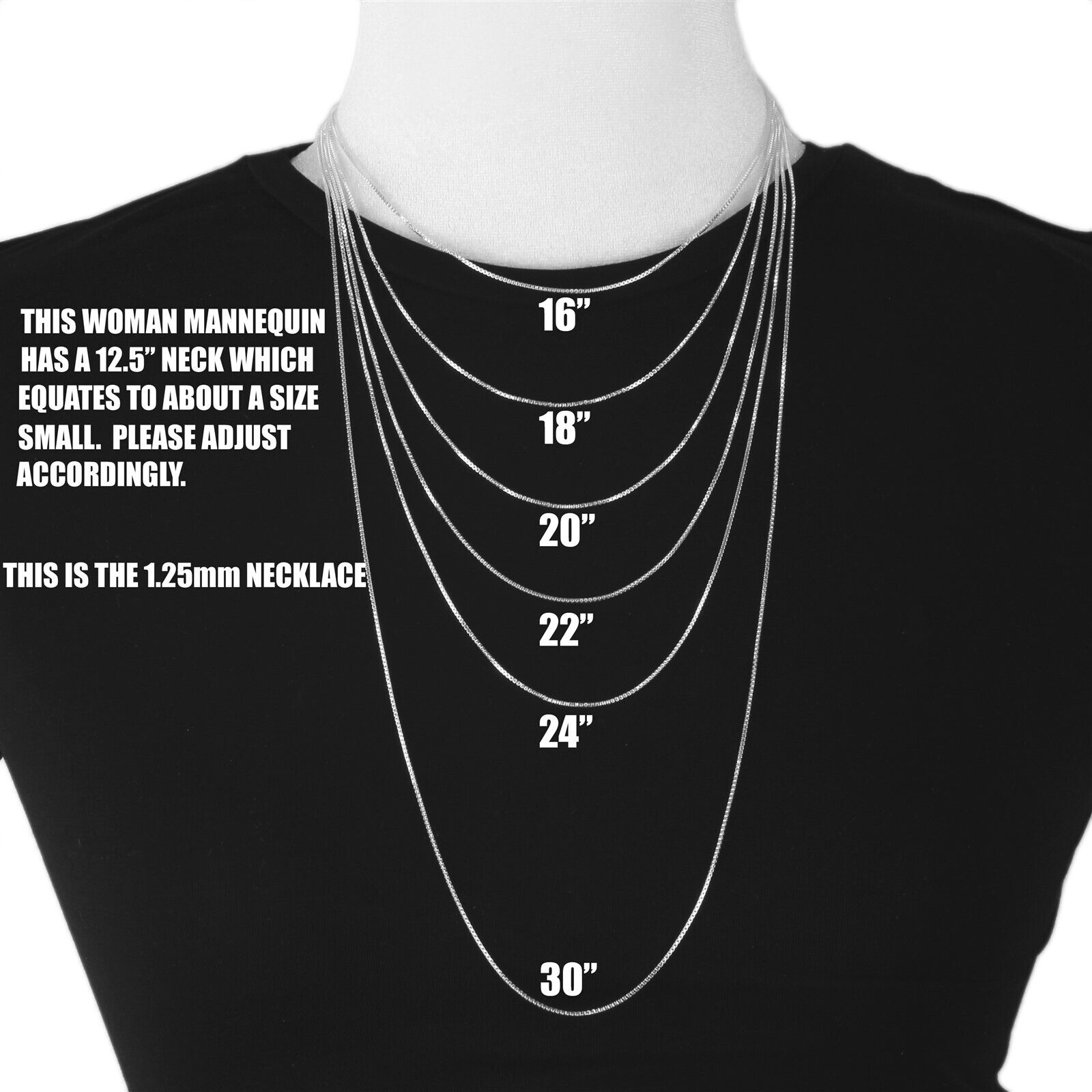 925 Sterling Silver Box Chain Necklace with Lobster Lock