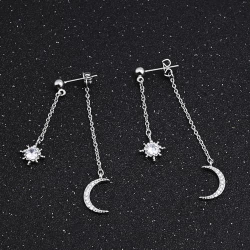 Celestial Sun Moon Star Earrings 925 Sterling Silver