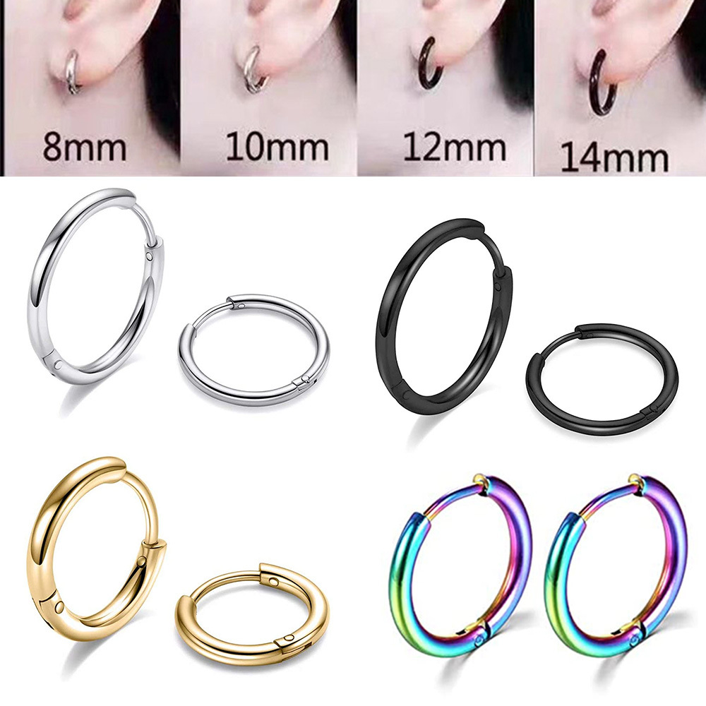 Stylish Stainless Steel Small Hoop Earrings