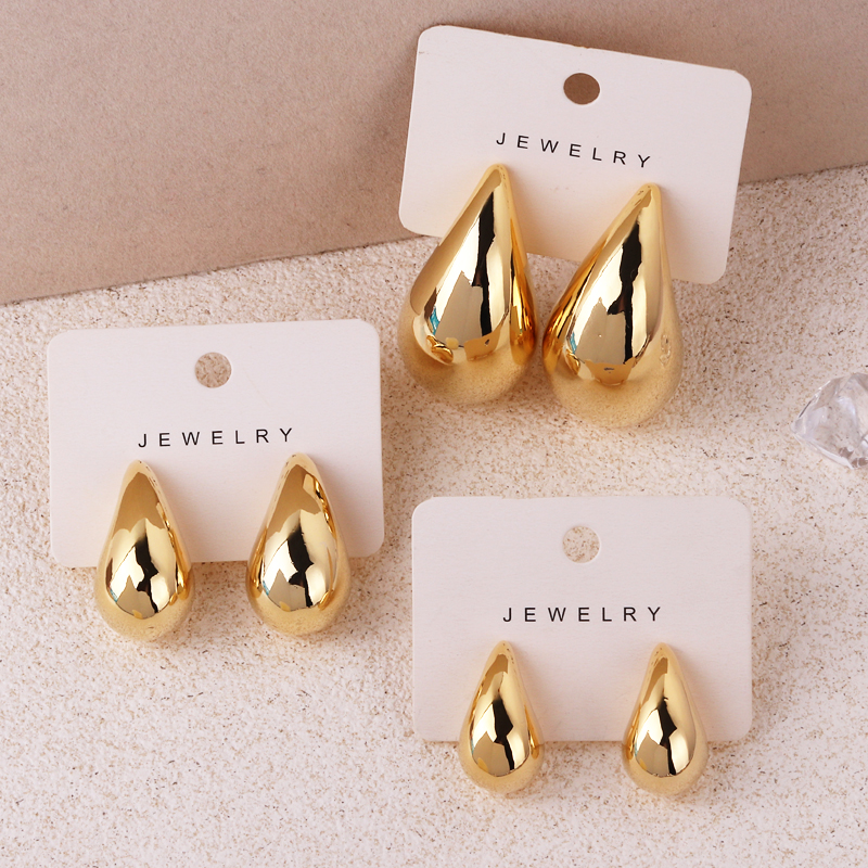 Oversized Gold-Plated Chunky Hoop Earrings for Women