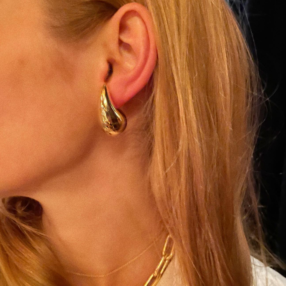 Oversized Gold Plated Chunky Hoop Earrings