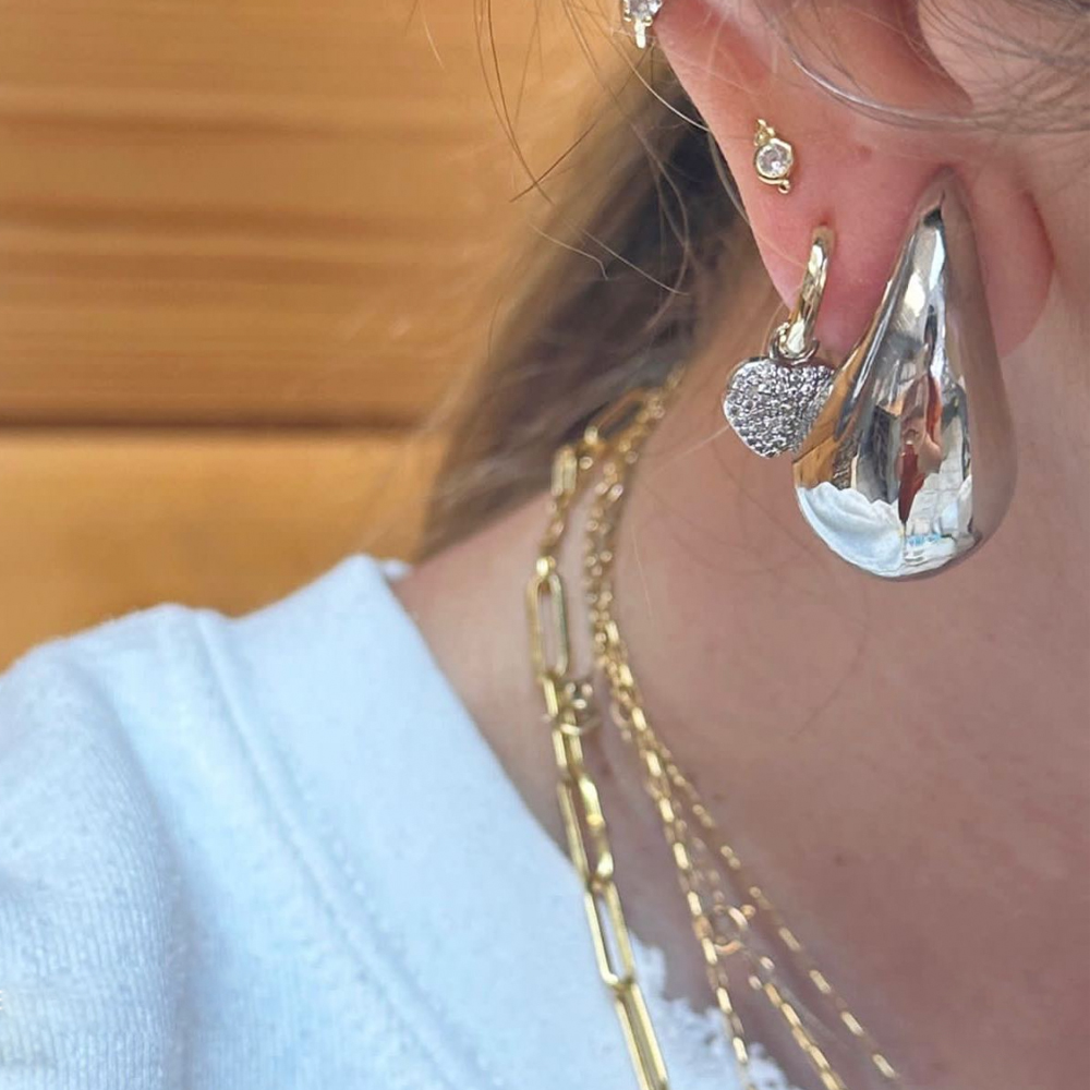 Oversized Gold Plated Chunky Hoop Earrings
