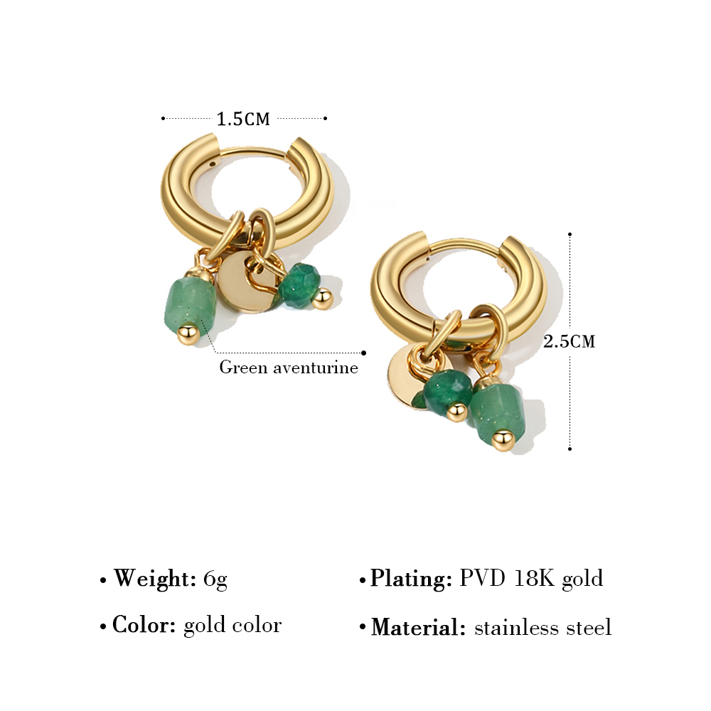 Vintage 18K Gold Plated Hoop Earrings with Charms