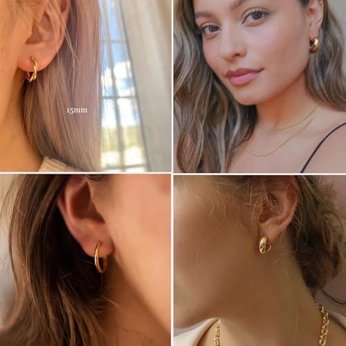 Trendy Gold Stud Earrings Set for Women