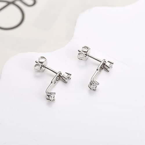 Dainty 925 Sterling Silver Earrings Set for Women