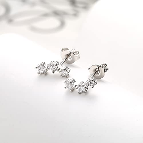 Dainty 925 Sterling Silver Earrings Set for Women