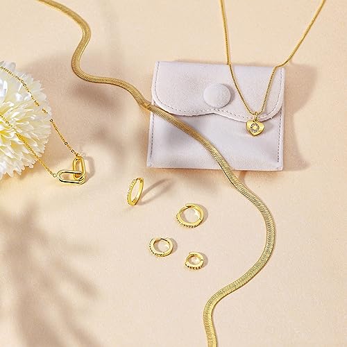 Dainty 14K Gold Filled CZ Huggie Earrings