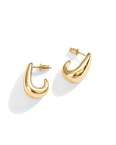 Gold Plated Sterling Silver Huggie Hoop Earrings