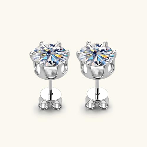 6 Pairs Hypoallergenic Cubic Zirconia Stud Earrings