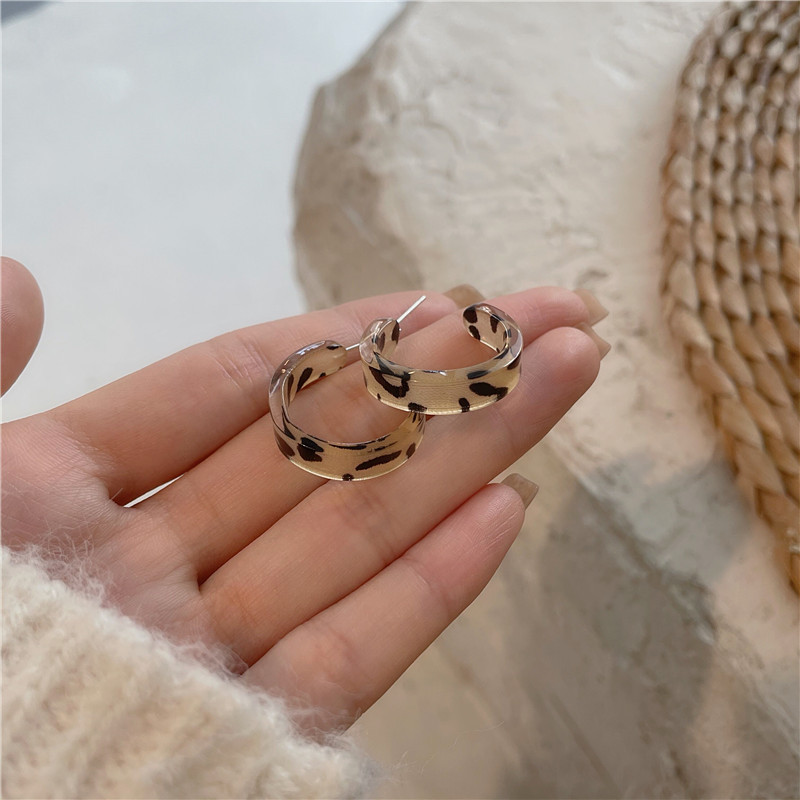 Elegant Retro Acrylic Hoop Earrings for Women