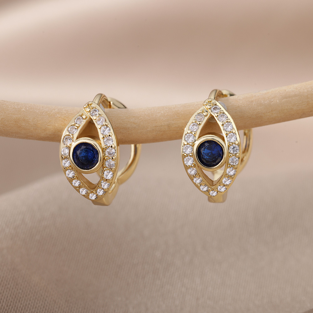 Stylish Zircon Hoop Earrings for Women