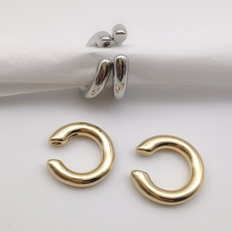 Trendy Gold Silver Ear Cuff Clip Earrings