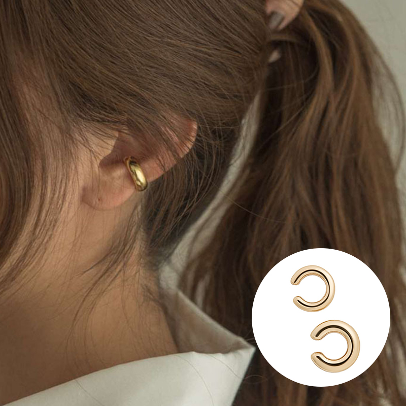 Trendy Gold Silver Ear Cuff Clip Earrings