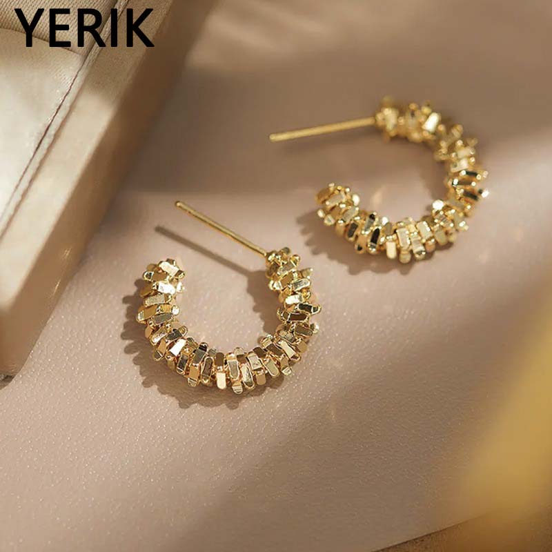 Vintage Twisted Wave C-Shaped Earrings for Women