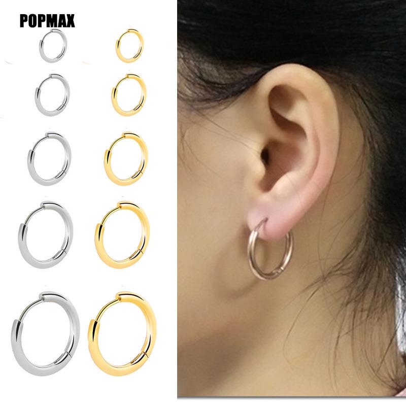 Tiny Stainless Steel Huggie Hoop Earrings Set