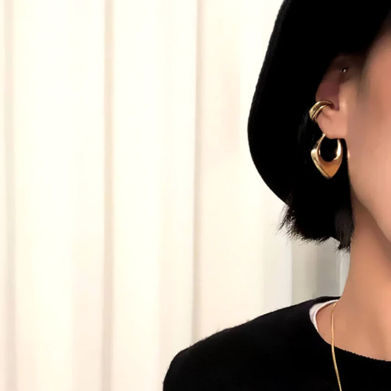 Geometric Metal Hoop Earrings for Everyday Style