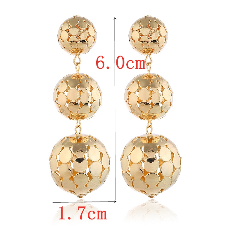 Handmade Irregular Metal Dangle Earrings - Geometric Design