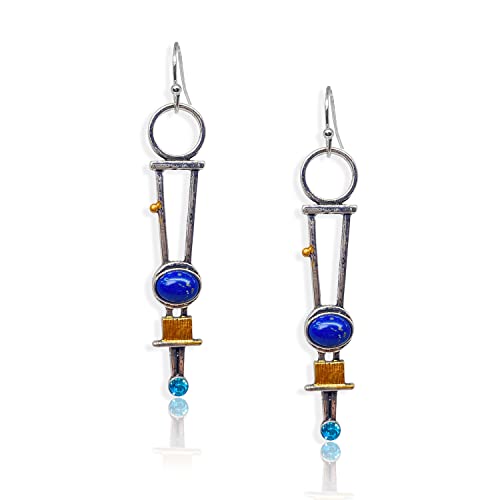 Boho Geometric Turquoise Dangle Earrings for Women