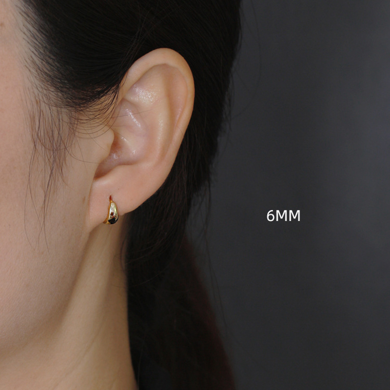 Handmade 925 Silver Gothic Wide Huggie Earrings
