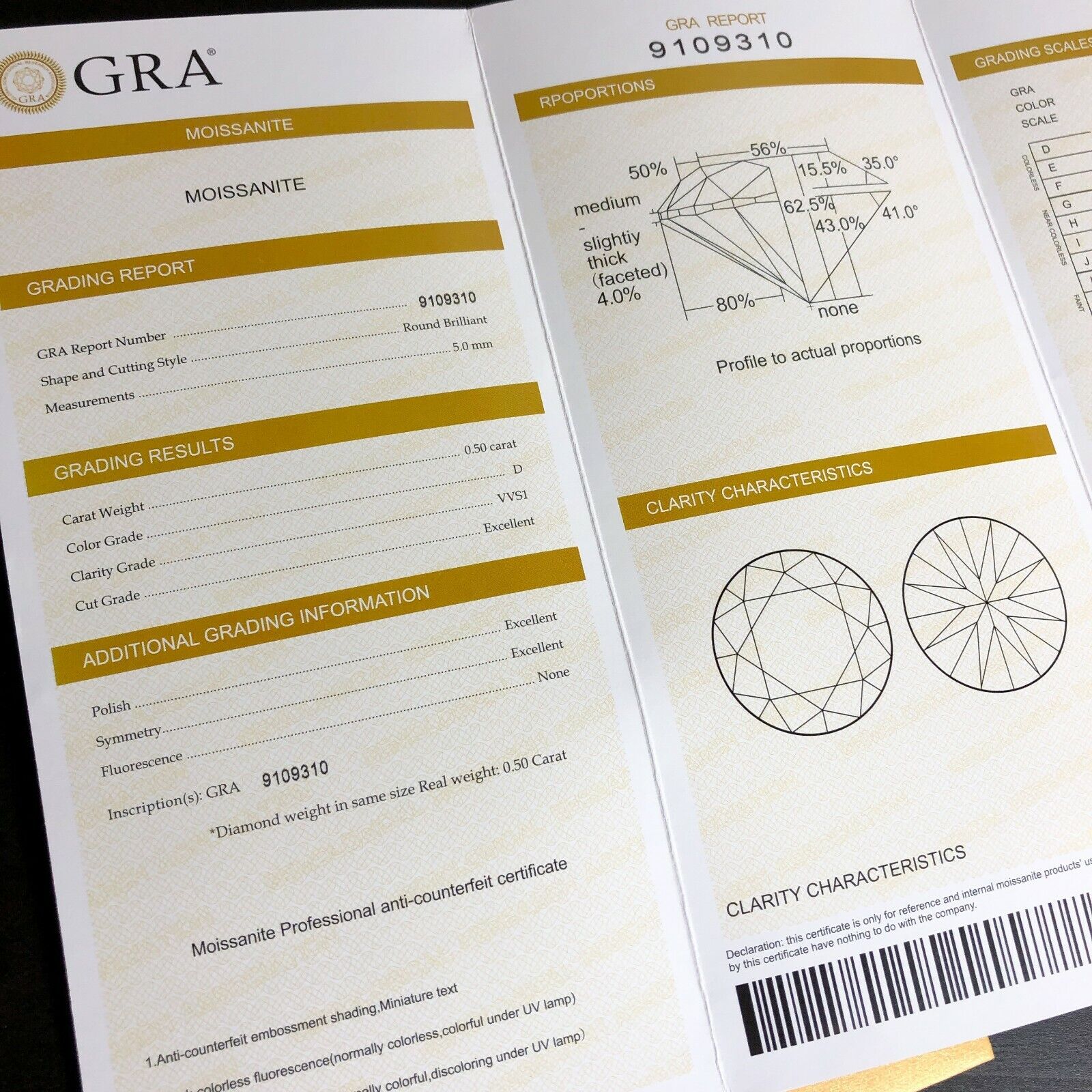 D Color VVS1 Moissanite Solitaire Stud Earrings