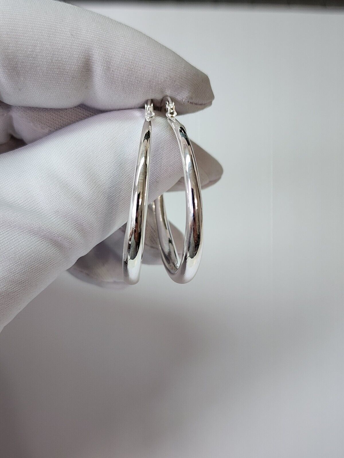 Large Gold, Silver, Rose Plated Hoop Earrings